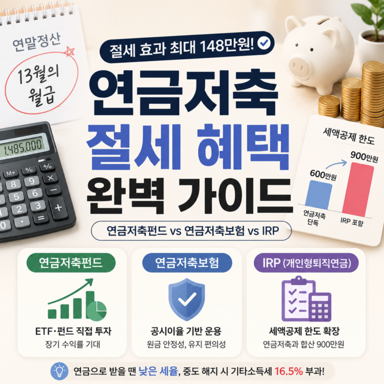 13월의 월급 연금저축으로 세금 돌려받은 방법을 총정리한 인포그래픽 썸네일-@newsify 제작