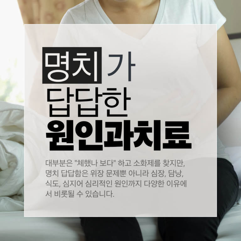 명치 답답함 원인과 역류성식도염 협심증 구별법을 정리한 by newsify의 빨간색 소화기 건강 카드뉴스