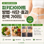 피키다이어트 완전정복과 핵심원칙 식단구성을 정리한 인포그래픽 썸네일 - @ newsify 제작